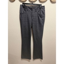 Simply Vera Vera Wang Womens Grey Plaid Bootcut Dress Pants Size M Windowpane