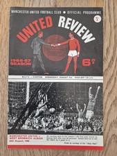 1966/67 Manchester Utd V Everton Division 1 Football Programme Very Good Cond