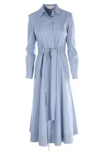 GABRIELA HEARST BLUE COTTON MAXI DRESS IT 38 UK 6