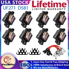 NEW 8 Ignition Coils + Wires Tune up Kit For Chevy GMC 4.8L 5.3L 6.0L D581 UF271