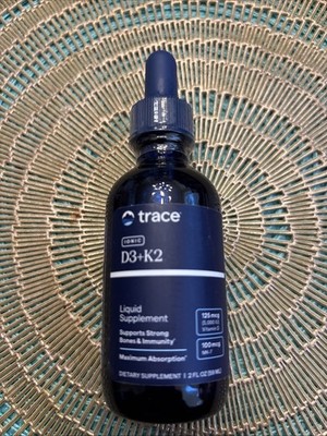 Trace Minerals Liquid Ionic Vitamin D3 + K2 125 mcg 5000 IU D3, 100 MCG 296 serv
