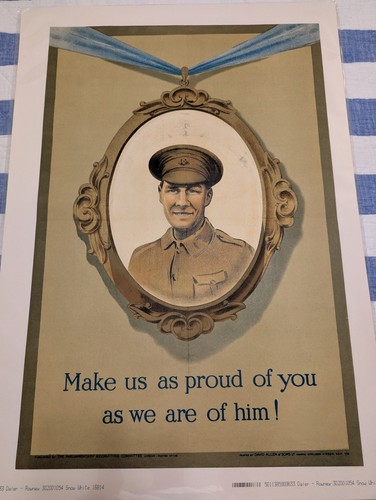 WWI BRITISH Britions! Your Country Needs You Poster WW1
