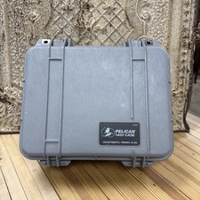Pelican 1150 Plastic Protective Case Gray Silver W/ Foam Airtight