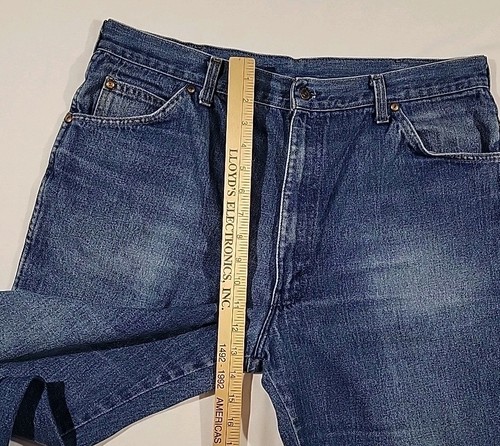 Jean homme vintage années 80 Levi's 557 pour cowboys taille 38x31 (convient à 36x30) fabriqué aux USA - Photo 21 sur 23