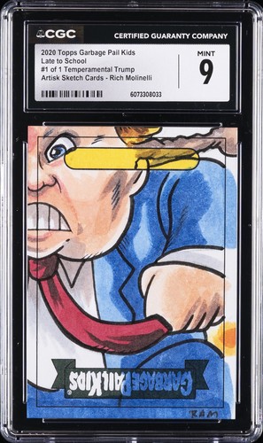2020 TOPPS GARBAGE PAIL KIDS #1/1 LATE TO SCHOOL 4/4 CGC 9