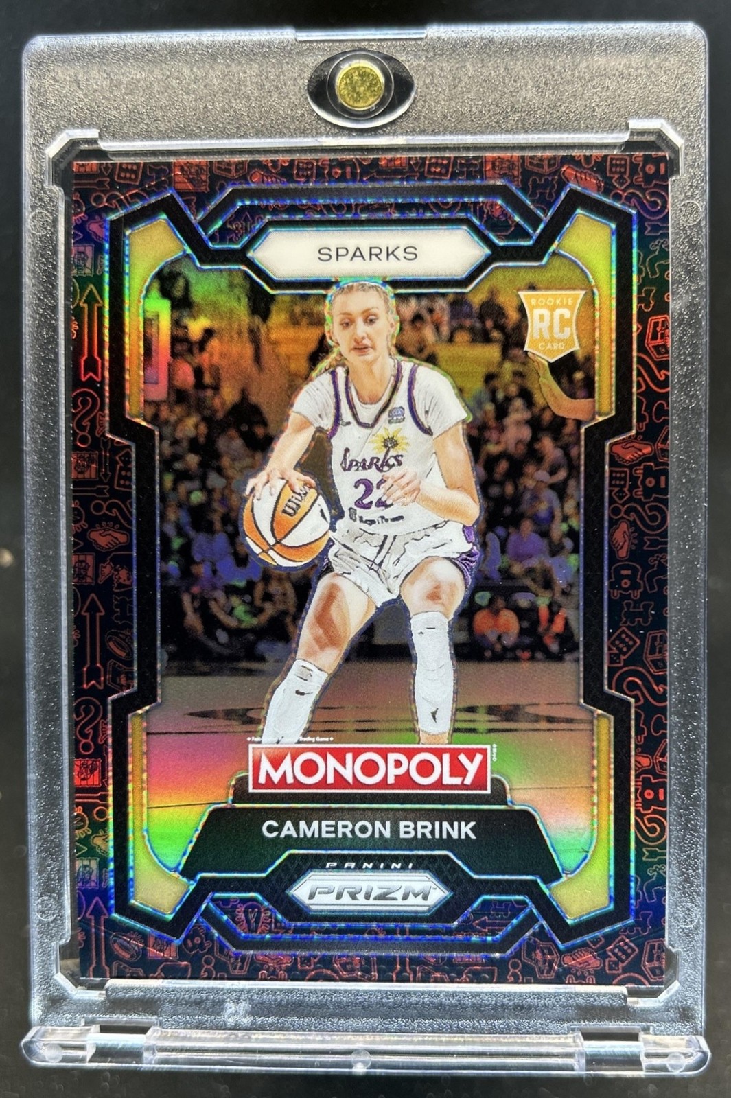 2024 Panini Prizm Monopoly WNBA Cameron Brink RC Black/Red Icons #39 Sparks