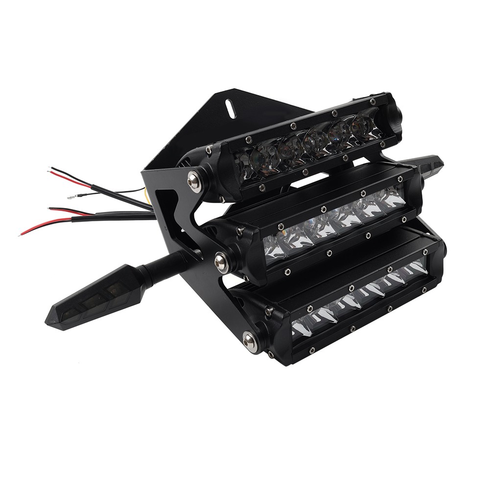 Triple Headlight Headlamp Kit For Honda Ruckus Zoomer For GY6 Scooter