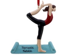 Yoga Pose Personalized Christmas Tree Ornament