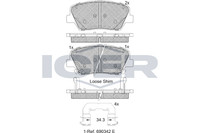 Bremsbelagsatz Vorne Mando-System FüR Hyundai Creta Genesis Ab 13-> 58101-F5A00