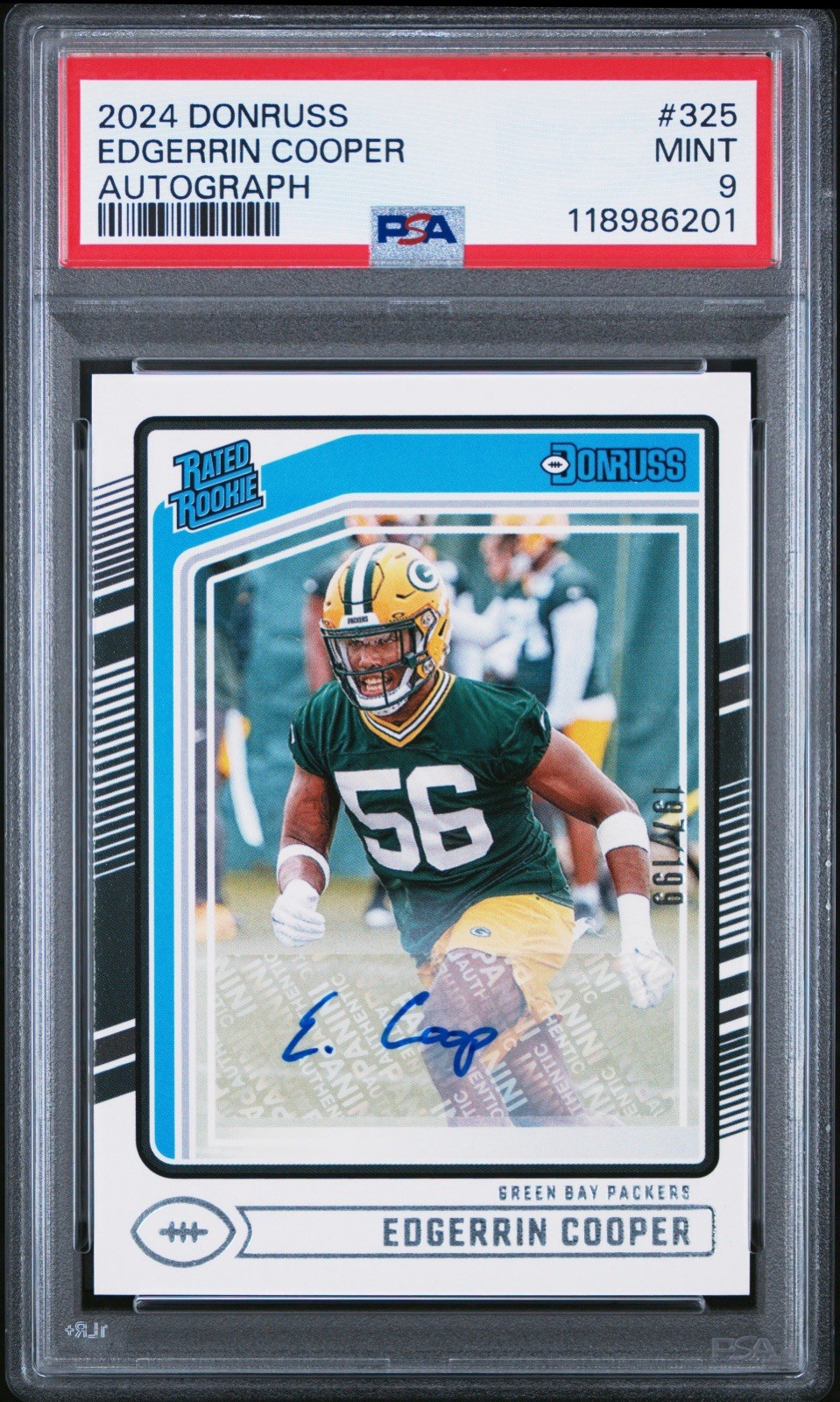 2024 Panini Donruss - Rated Rookie Edgerrin Cooper #325 Autographs /199 (AU, RC)