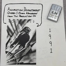 The Rocketeer Film ILM Flame Crew Only Lighter 1991 Movie Animation Quotes Jokes