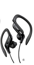 JVC Ear Clip Sports Headphones Black HA-EB75 Splash proof Lightweight