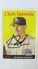 2007 Topps Heritage # 373 Chris Iannetta Autograph Card PSA/DNA Pre-Certified