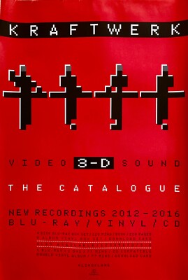 Kraftwerk Video 3-D Sound The Catalogue original Record Shop Poster 2017