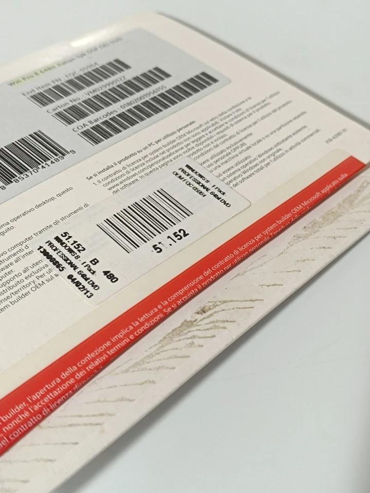 Windows 8 PRO 64bit DVD OEM neu in opened Box - Bild 2 von 4