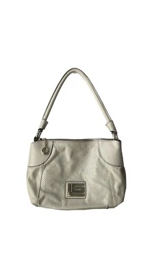Vintage Guy Laroche Ecru Leather Slouchy Handbag - Photo 1/4