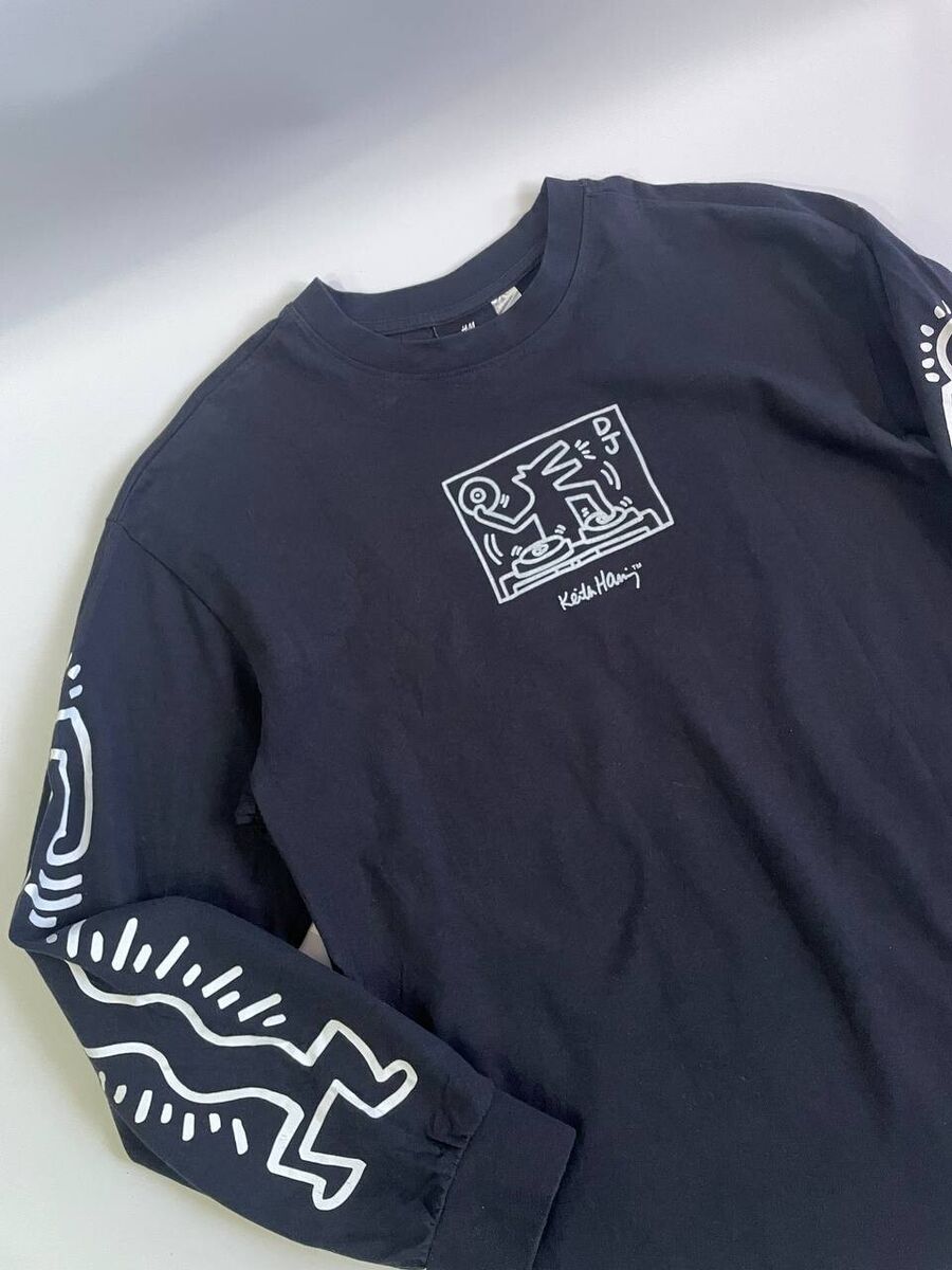 Keith Haring x HM Art T shirt Long Sleeve Relaxed Fit 100 Keith Haring x HM Art T shirt Long Sleeve Relaxed Fit 100