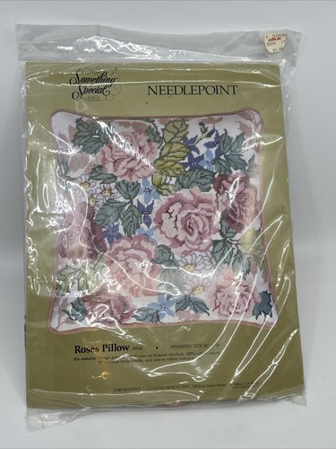 needlepoint kit Something special Roses Pillow NIP 30545
