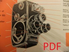 Instructions cine movie camera BOLEX PAILLARD D8L - Email/CD