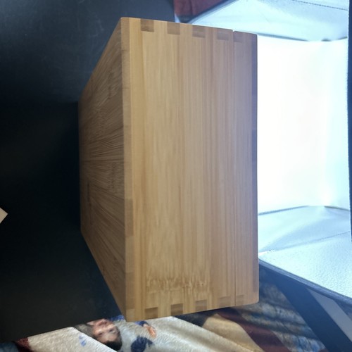Cookbook people Time Capsule Lid Multikeep Box Bamboo 12 X 7 Apx Size - Picture 16 of 23