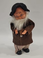 Grandpa Doll Body Moves 12" Vtg Wind Up Musical Hong Kong Raindrops Keep Falling