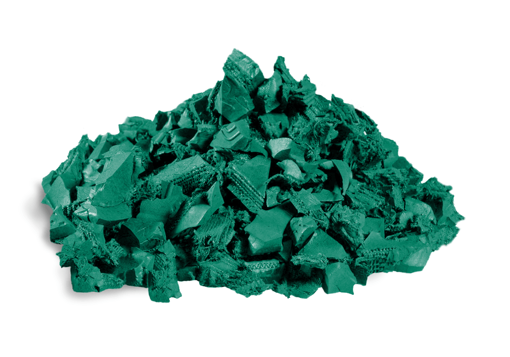 100% Wire-Free Green Rubber Mulch for Playgrounds and Landscaping - 20LBS 1.1 CU FT