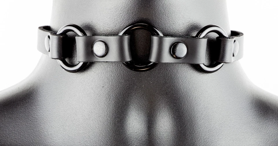 Tres Gargantilla Negra O Anillo Vampiro Punk Gótico Juegos con disfraces Retro Death Rock Sexy Foto 2 de 4