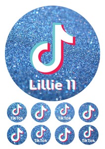 8 Cupcakes Tik Tok Gateau Decoration 7 5 Icing Gaufre Comestible Cake Topper Decorations Figurines Decorations A Gateau Et Accessoires