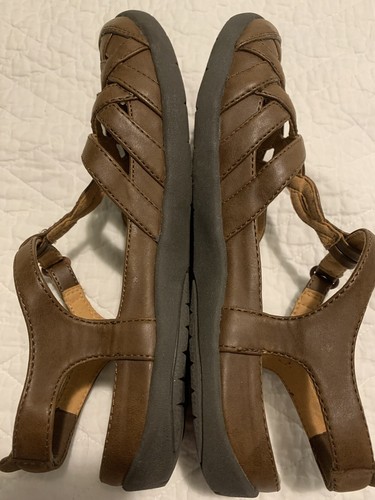 Sandalias Bare Traps Mujer Florrie Cuero Punta Cerrada Marrón Punta - Imagen 8 de 9