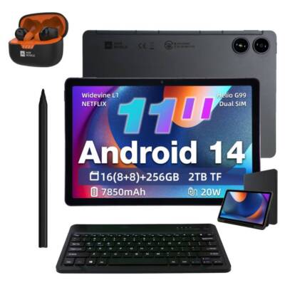 AGM Pad P2 Tablet 16GB+256GB 11'' Dual 4G LTE WIFI mit Schutzhülle mit Keyboard