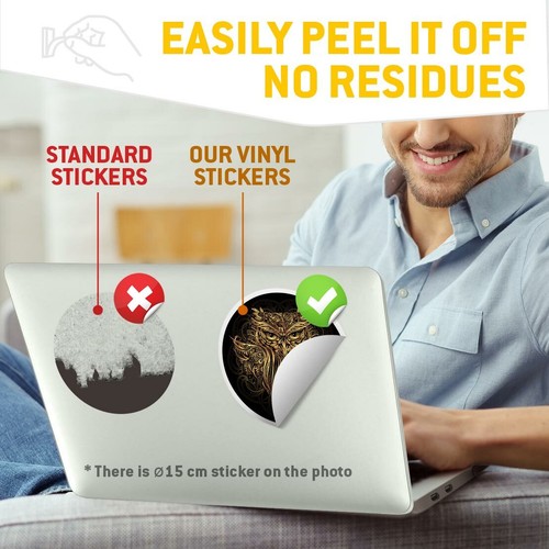2 x Vinyl Stickers 25cm - Majestic Golden Owl Face #45653 - 第 4/8 張圖片