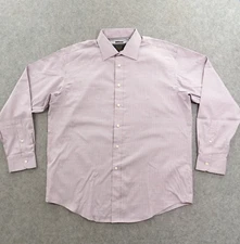 Jos A Bank Shirt Mens Large Pink Long Sleeve Button Up Reserve Traditional
