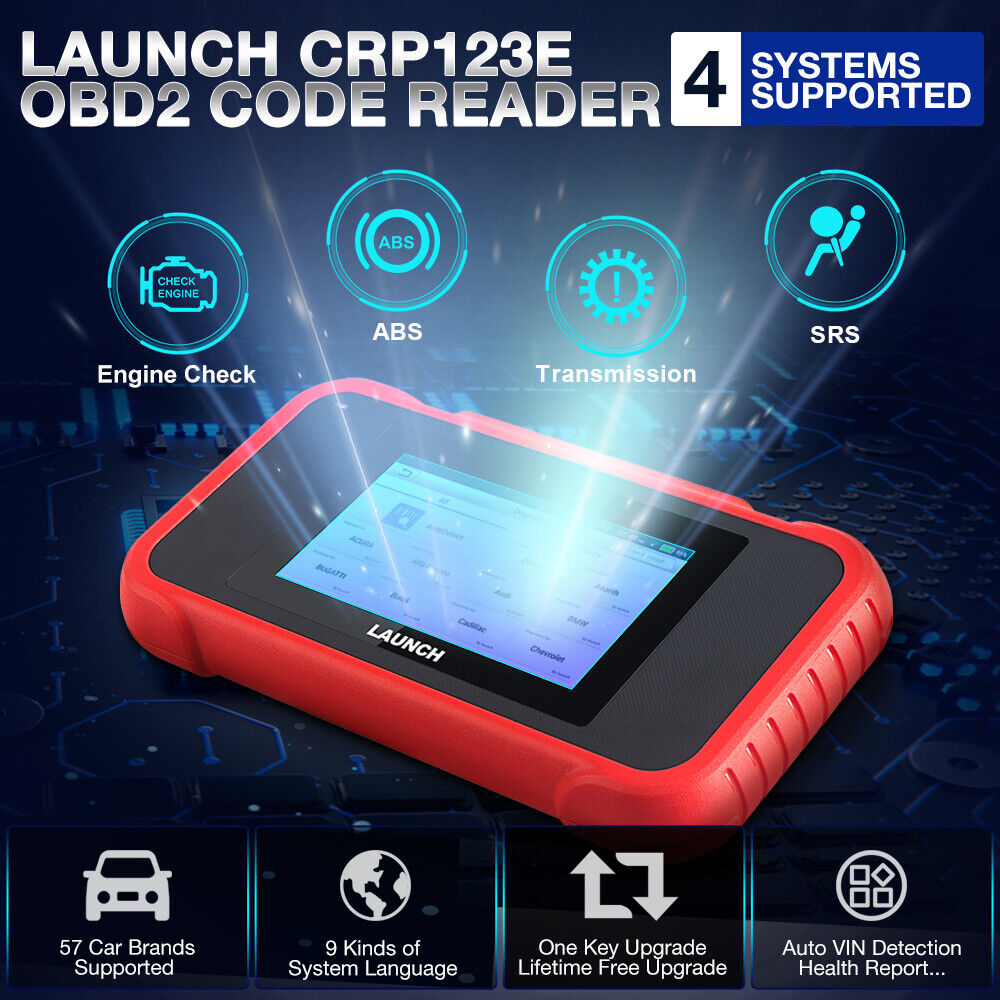 LAUNCH CRP123E OBD2 Scanner de voiture 4 systèmes Diagnostic automatique  ABS SRS