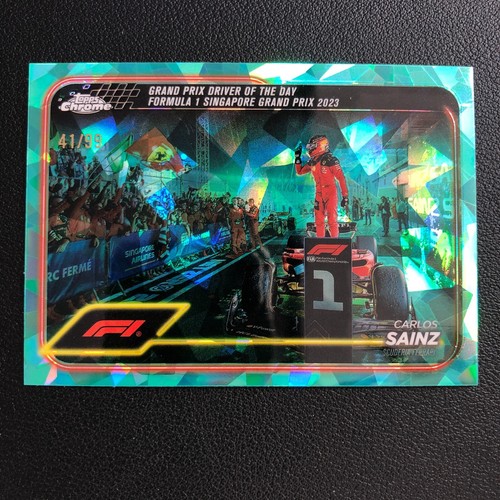 2024 Topps Chrome Formula 1 F1 Sapphire Edition #173 Carlos Sainz Aqua /99 yingk