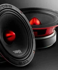 2 DS18 PRO-X6BM 1000 Watt 6.5" Midrange Speakers Bullet Car Loudspeaker 8 Ohm