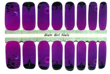 Haunted Magic Kingdom Halloween Nail Polish Strips / Nail Wraps / Nail Stickers