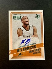 2021-22 Onyx Vintage Bruce Brown Autographs Blue Ink Auto #VABB Miami  Rookie RC