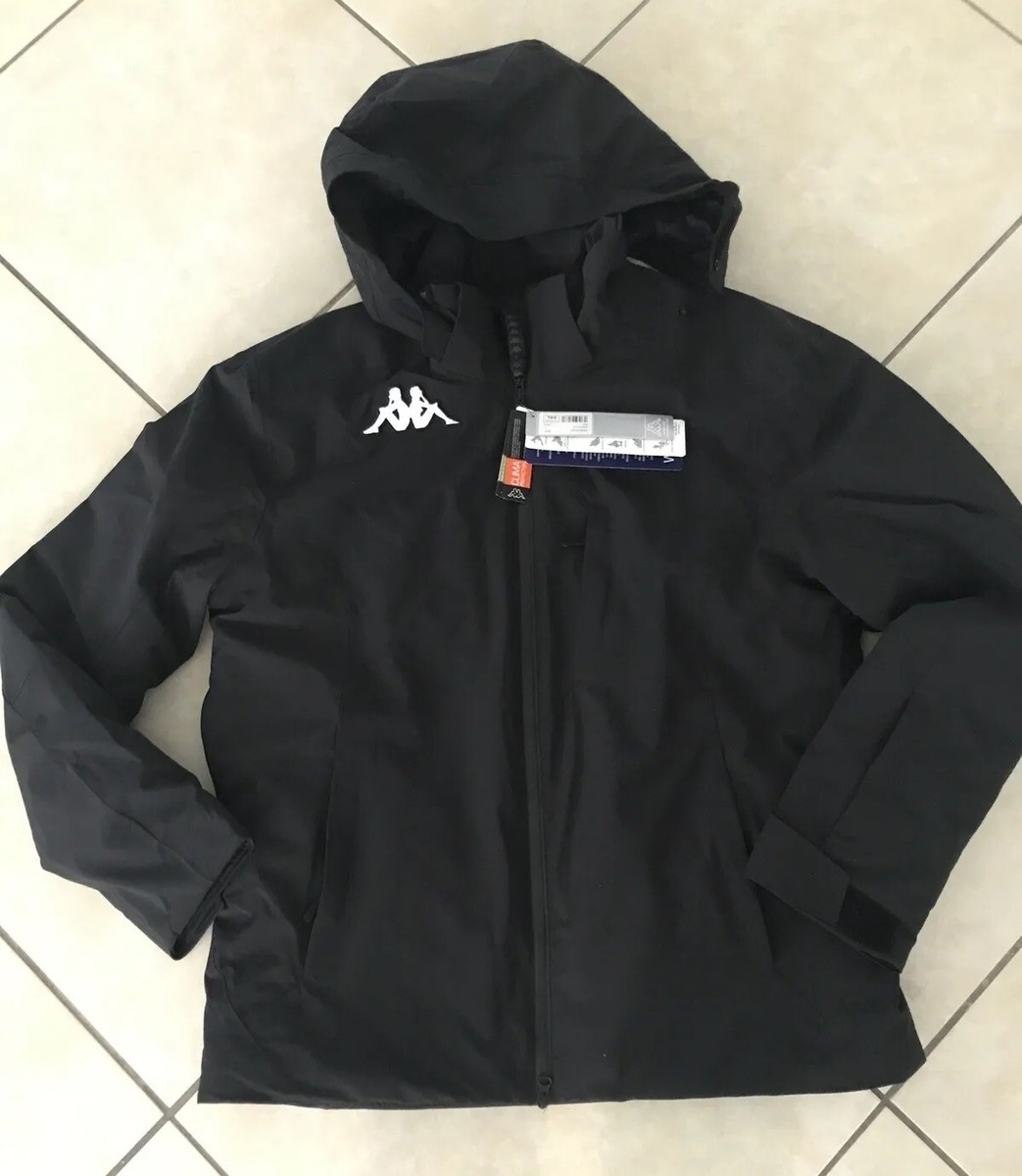 Men's 2XL Kappa 6cento Ski Technology Jacket Black Slim-Fit Winter