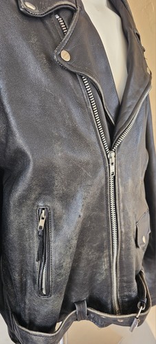 RARE Vintage 2000 Marvel X-MEN Unik Motorcycle Distressed Leather Jacket 2XL 54 - Picture 10 of 24