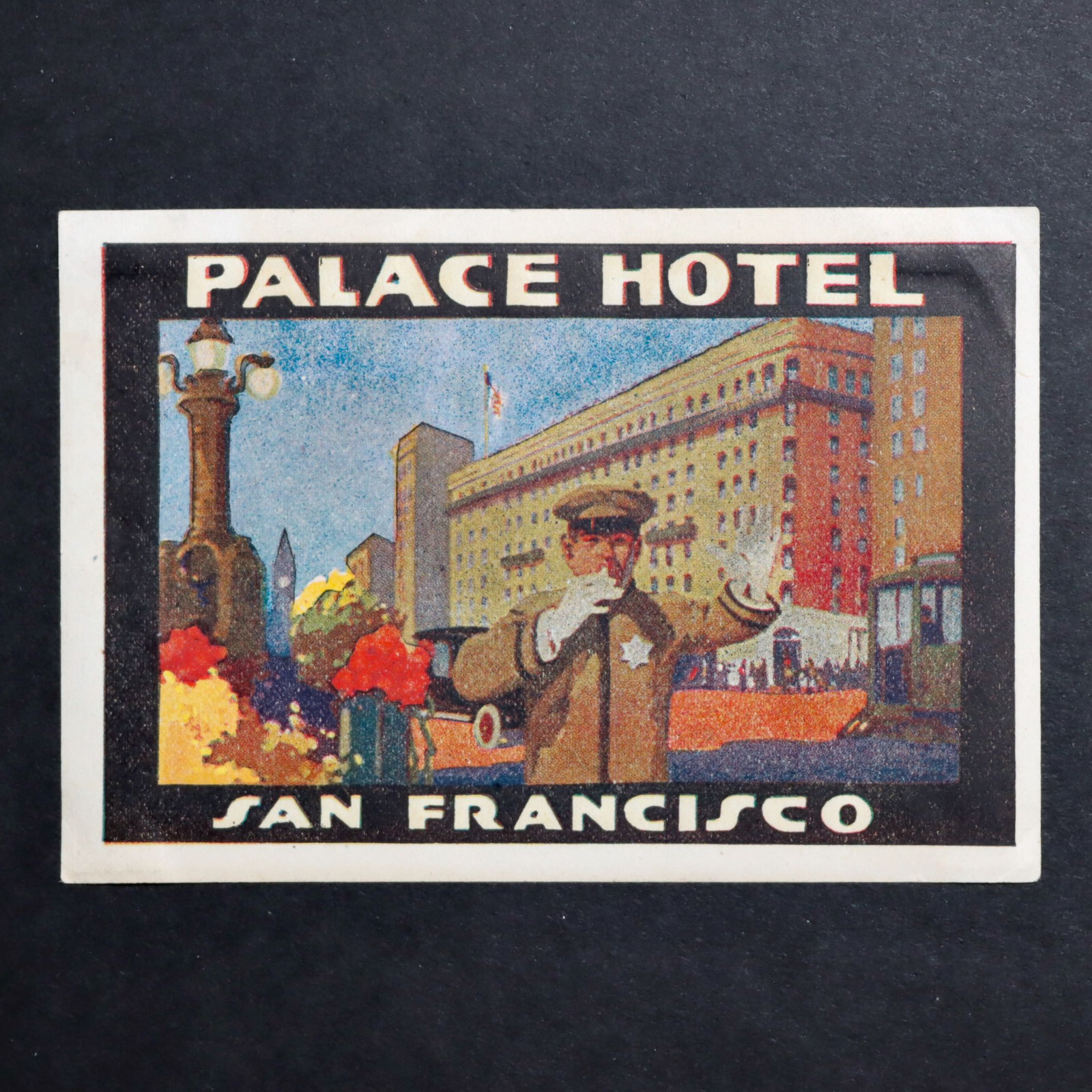 Vintage 1920 Palace Hotel San Francisco Luggage Label-image
