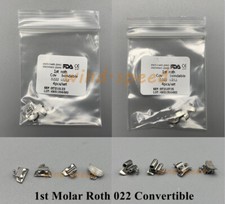 100 Kits Dental Orthodontic Buccal Tubes Bracket 1st Molar Roth 022 Convertible