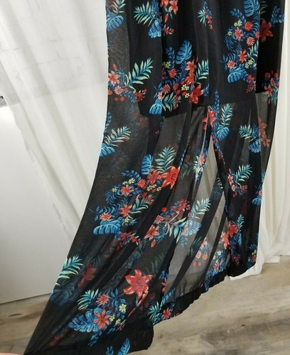 AS U WISH 1x Maxi Dress Black/Floral Tie Shoulder - Picture 5 of 9