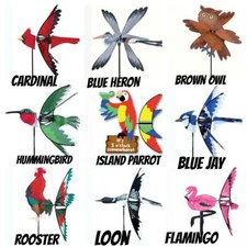 BIRD WIND SPINNER PREMIER DESIGNS CARDINAL, FLAMINGO, PARROT, ETC YOUR CHOICE!!