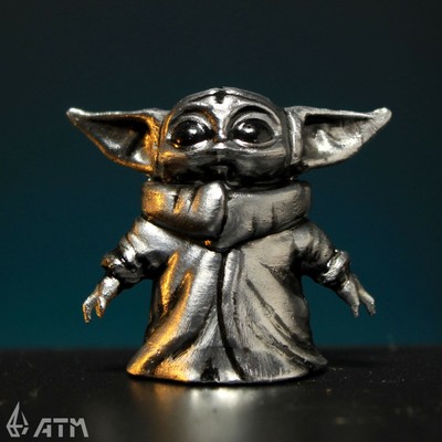 Grogu Star Wars Figure Baby Yoda Mandalorian Metal Ebay