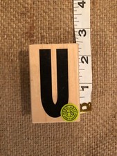 Hero Arts Alphabet U Initial Letter Monogram Wood Mounted Rubber Stamp
