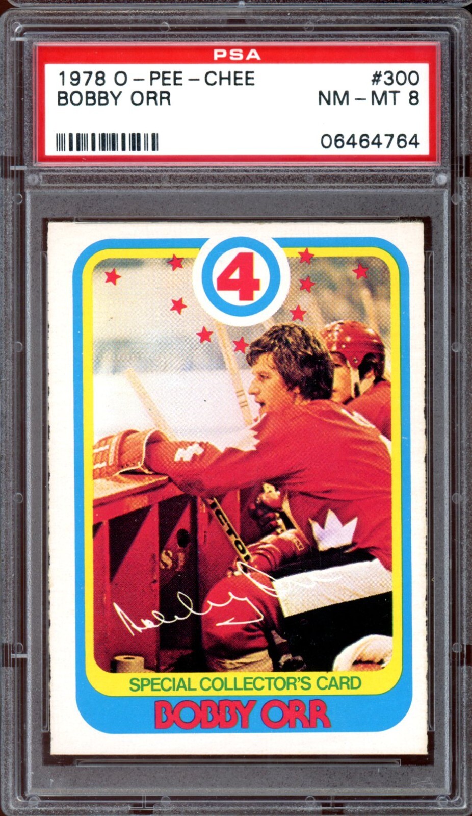 1978-79 O-PEE-CHEE Hockey NHL 300 BOBBY ORR HOF PSA 8 NM-MINT Bruins Team Canada