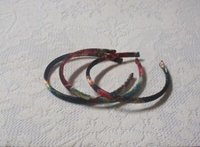 Handmade Narrow Skinny Classic Preppy Floral Crushed Velvet Headband 3 Colors