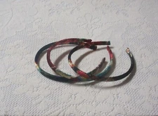 Handmade Narrow Skinny Classic Preppy Floral Crushed Velvet Headband 3 Colors