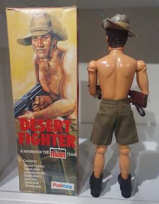 Gi Joe vintage 1964 / 1978 Action Man Palitoy MIB Desert Fighter
