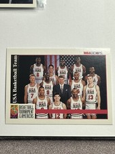 1992 Skybox Men's USA Basketball Team Olympics NBA Hoops Card Raw Gold Foil Mint